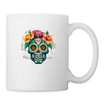Calavera - Colorful Skull - Mug - white - Right