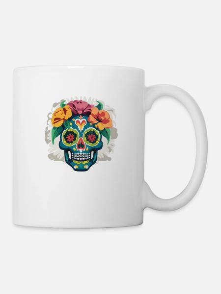 Calavera - Crâne coloré - Mug blanc - blanc