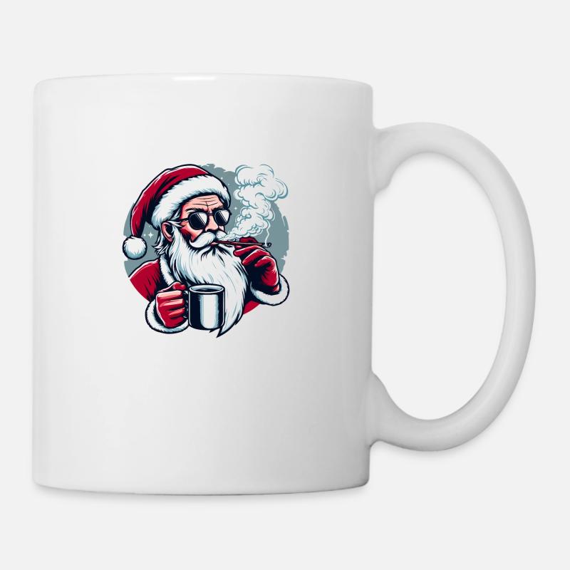 Räuchernder Weihnachtsmann - Tasse - Weiß
