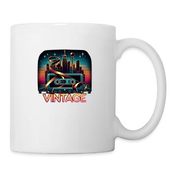 Stadtbild mit einem Vintage-Tape - Tasse - Weiß - Rechts