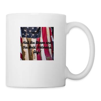 Veteranen und Mohntag - Tasse - Weiß - Rechts
