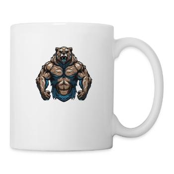 Ours Grizzly Beast Musculation Muscles - Mug blanc - blanc - Droite
