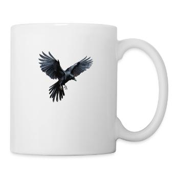 Black Crow - Flying Raven Large Motif - Mug - white - Right