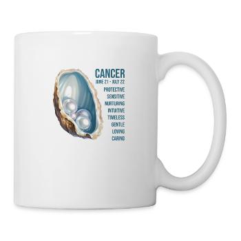 Zodiac Gemstones: Cancer, Pearl - Mug - white - Right