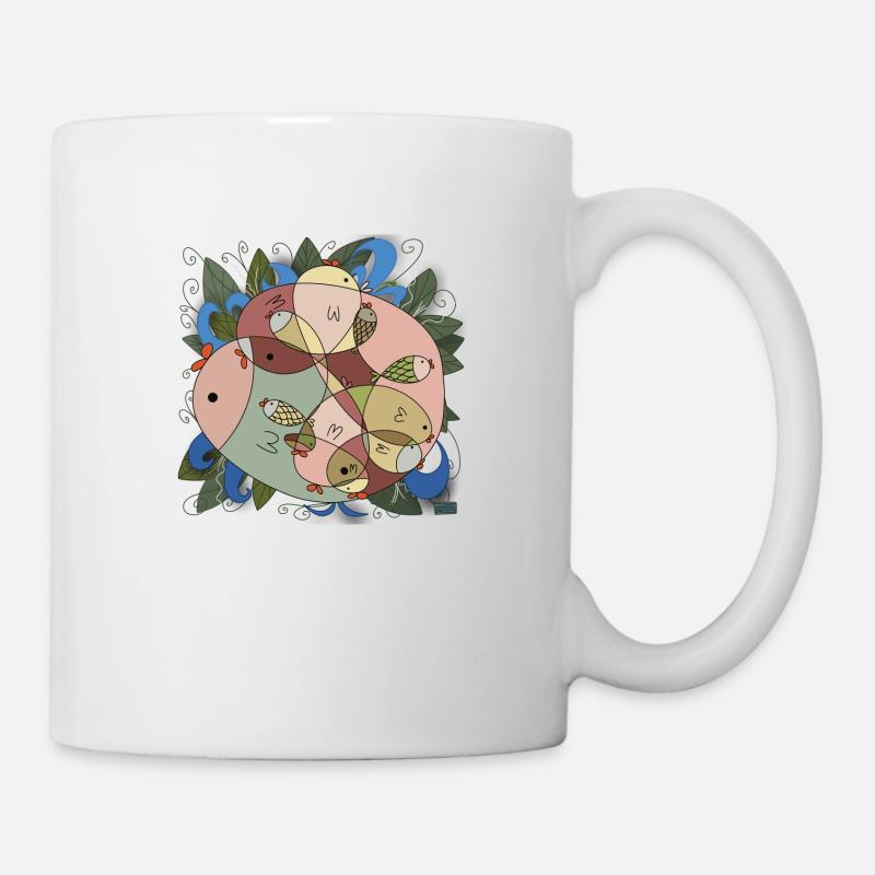 Fisch Vogel - Tasse - Weiß