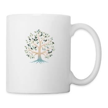 Lebensbaum Yoga Meditation Baum des Lebens - Tasse - Weiß - Rechts