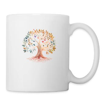 Lebensbaum Meditation Baum des Lebens Yoga - Tasse - Weiß - Rechts