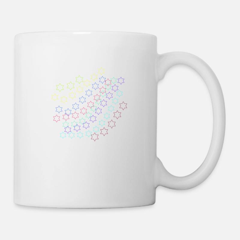 Étoiles, étoile, étoiles colorées - Mug blanc - blanc