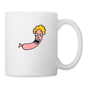 Happy Würstchen - Tasse - Weiß - Rechts