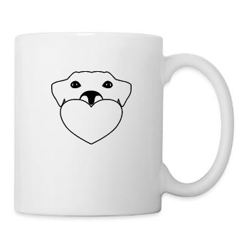 A heart for dogs - Mug - white - Right