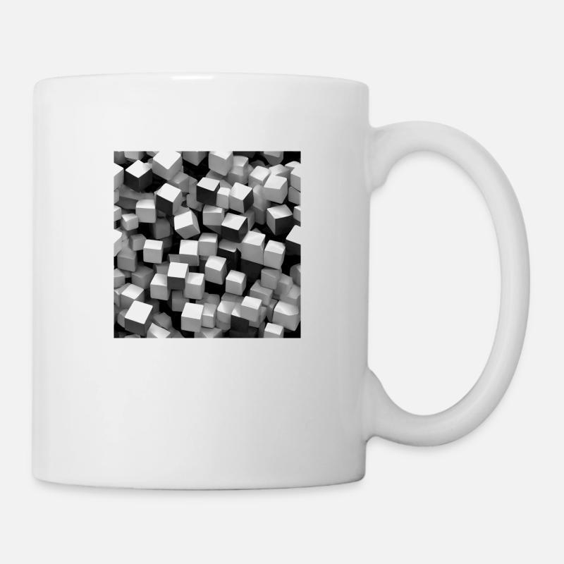 Blockdesign - Tasse - Weiß