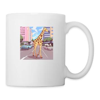 Stadtgiraffe - Tasse - Weiß - Rechts