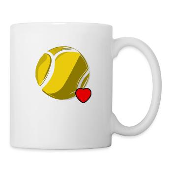 Liebe Tennis - Tasse - Weiß - Rechts