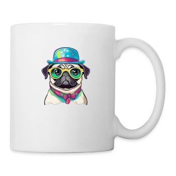 A colorful dog - Mug - white - Right