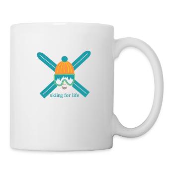 Skiing 4 Life - Mug - white - Right