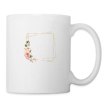 Floral Design, Pastel, Geometric - Mug - white - Right