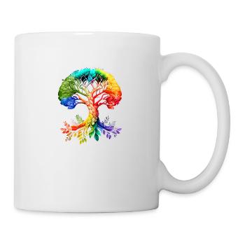 Lebensbaum Baum des Lebens Meditation Yoga - Tasse - Weiß - Rechts