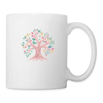 Lebensbaum Meditation Yoga Baum des Lebens - Tasse - Weiß - Rechts