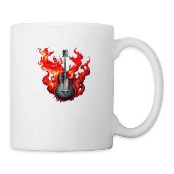 guitar, plucked instrument, guitarist, musical instrument - Mug - white - Right