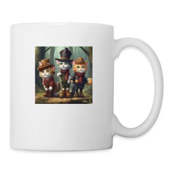 Katzen im Wald - Tasse - Weiß - Rechts