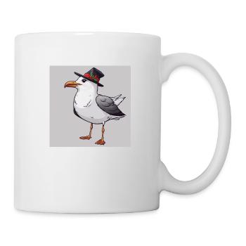 Seagull at Christmas - Mug - white - Right