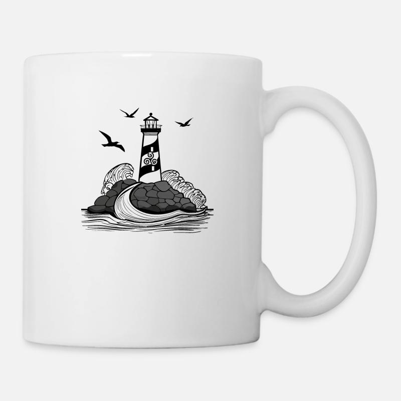 Phare breton #3 - Mug blanc - blanc