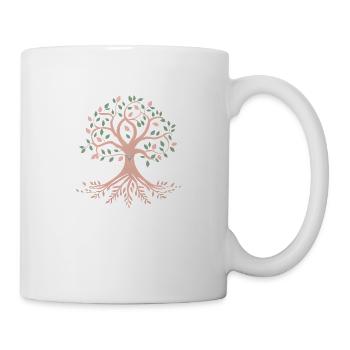 Lebensbaum Yoga Meditation Baum des Lebens - Tasse - Weiß - Rechts
