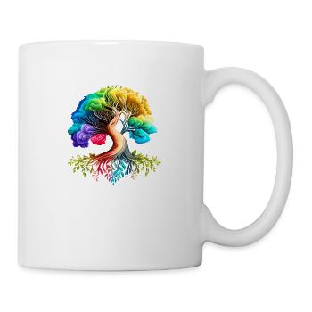 Lebensbaum Baum des Lebens Meditation Yoga - Tasse - Weiß - Rechts