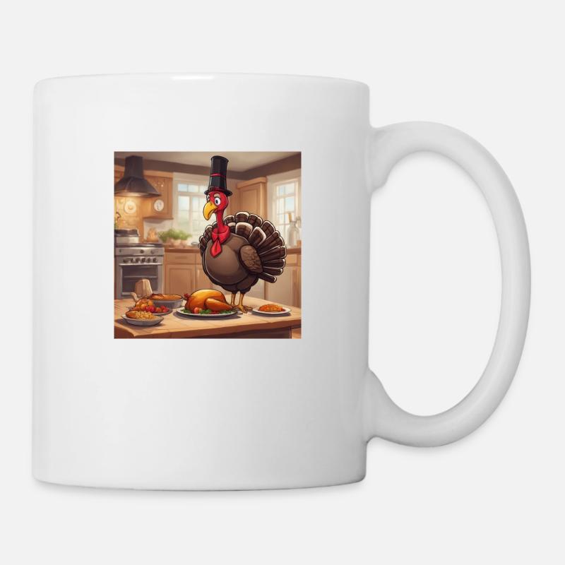 Turkey in Kitchen - Tasse - Weiß