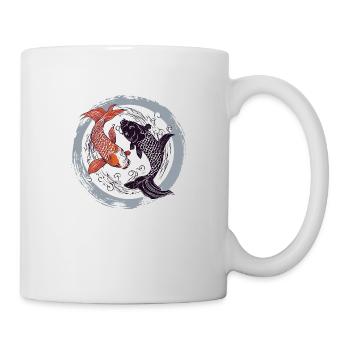 Koi yin yang - Mug blanc - blanc - Droite