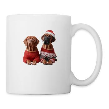 Boxer Hunde Weihnachten Christmas Sweater Geschenk - Tasse - Weiß - Rechts
