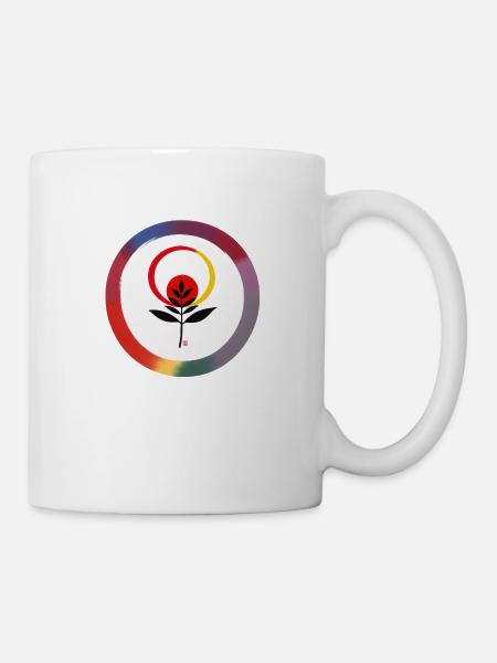 Zen-Kreis-Pflanze: eine farbenfrohe und ruhige - Tasse - Weiß