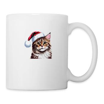 Maine Coon Noël chat Noël chat chaton chaton - Mug blanc - blanc - Droite
