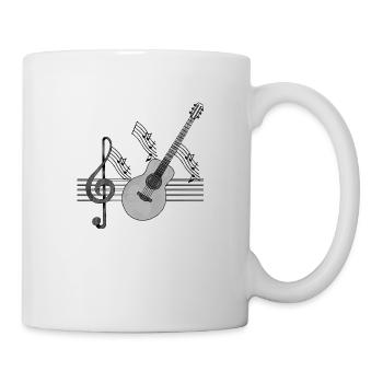 Gitarre - Tasse - Weiß - Rechts
