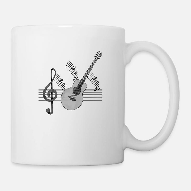 Gitarre - Tasse - Weiß