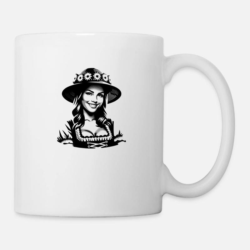 Schwarzwald Mädel - Tasse - Weiß