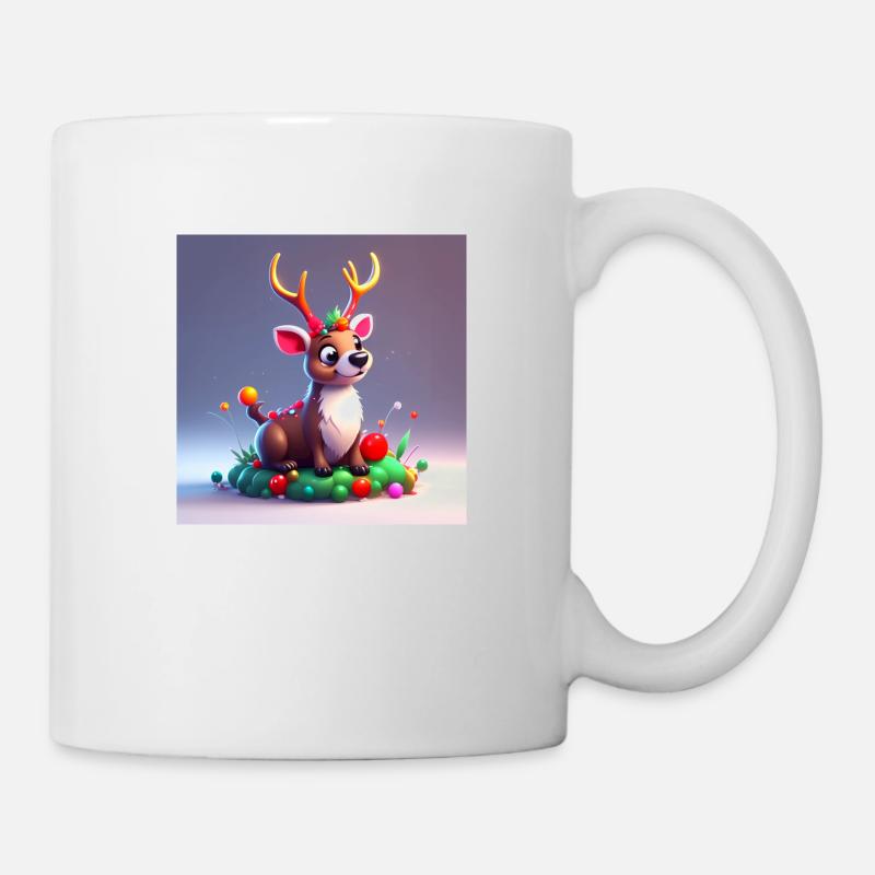 Noël #Renne #Cadeau de Noël - Mug blanc - blanc