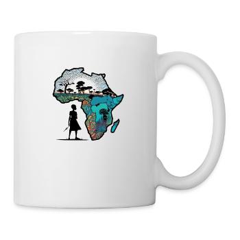 La steppe d’Afrique et les animaux - Mug blanc - blanc - Droite