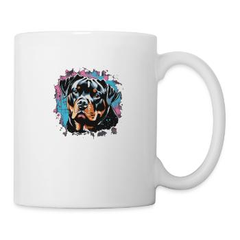 Rottweiler Graffiti Look - Tasse - Weiß - Rechts