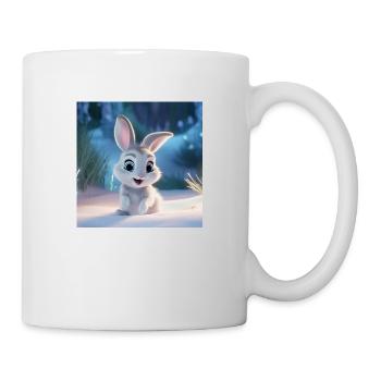 Süßer Hase in der Winterzeit - Tasse - Weiß - Rechts