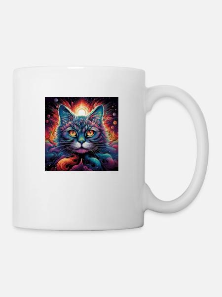 Trippy LSD Katze - Tasse - Weiß
