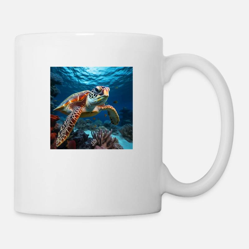 Un monde sous-marin à couper le souffle - Mug blanc - blanc