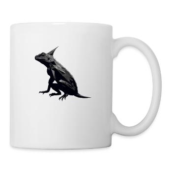 Modernes Chameleon Silhouette - Tasse - Weiß - Rechts