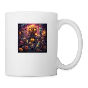 Gruselige Kürbisnacht - Tasse - Weiß - Rechts