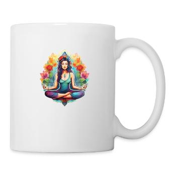 Méditer le bonheur - Mug blanc - blanc - Droite