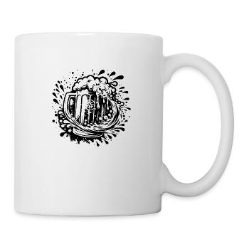 Bierkrug Hopfen und Malz - Tasse - Weiß - Rechts