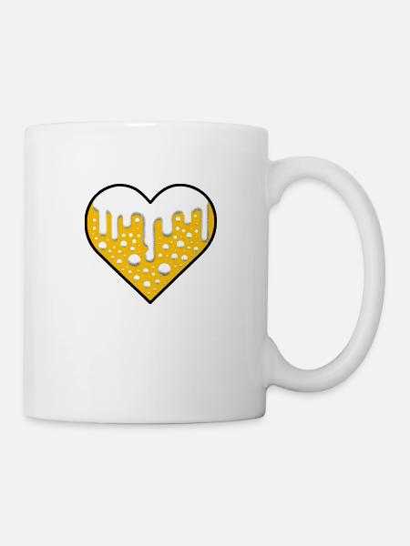 Bier-Liebe | Herz aus Bier - Tasse - Weiß