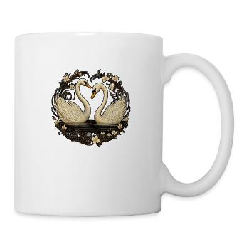 Schwan - Tasse - Weiß - Rechts