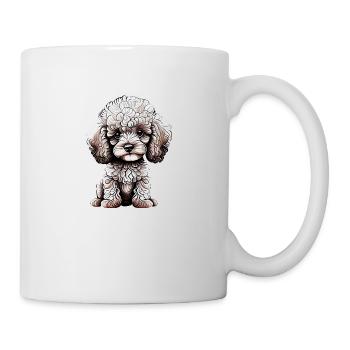 Pudel Hundeliebe Pudelwelpe Hundewelpe Hundehalter - Tasse - Weiß - Rechts