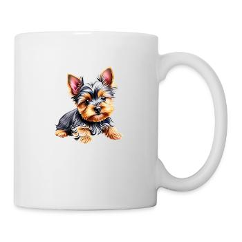 Yorkshire Terrier chiot chien propriétaire de chien - Mug blanc - blanc - Droite